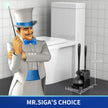 MR.SIGA Toilet Plunger and Bowl Brush Combo for Bathroom Cleaning, Black, 1 Set 🍁 All In One Marketplace Canada