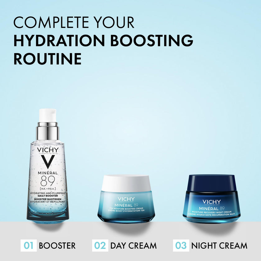 Vichy Hydrating Hyaluronic Acid Serum, Mineral 89 Daily Face Serum Skin Booster with Natural Origin Hyaluronic Acid, Hydrates and Strengthens Sensitive Skin, Recommended by Dermatologists 🍁 All In One Marketplace Canada