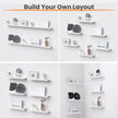 upsimples Floating Shelves for Wall, Decor Storage Set of 6, Wall Mounted Wood Shelves for Bedroom, Living Room, Bathroom, Kitchen, Picture Ledge Shelves, White 🍁 All In One Marketplace Canada