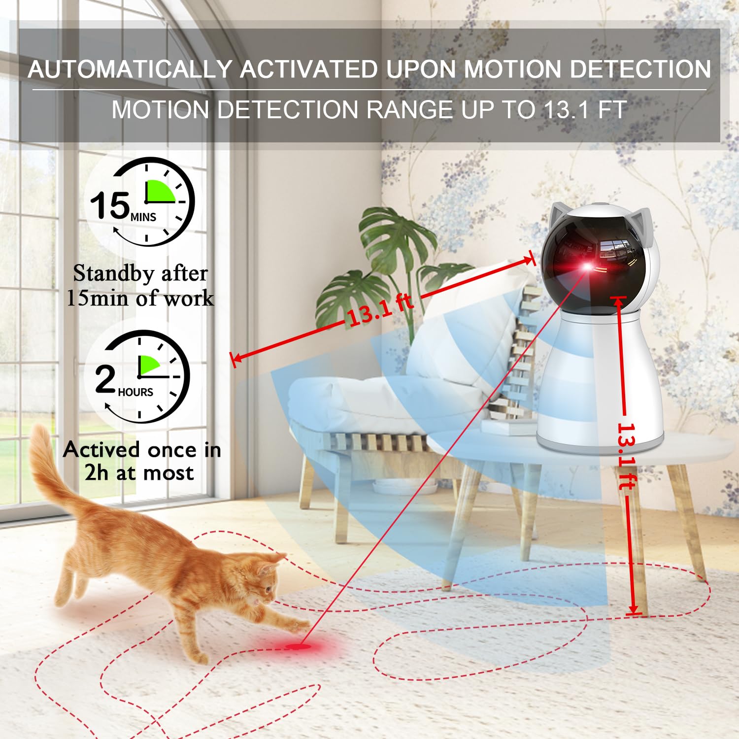 YVE LIFE Cat Toys,The 4th Generation Real Random Trajectory,Motion Activated Rechargeable Automatic Cat Laser Toy,Interactive Cat Toys for Indoor Cats/Kittens/Dogs 🍁 All In One Marketplace Canada