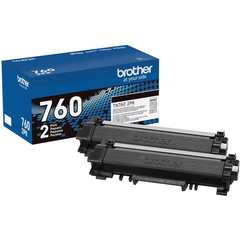 Brother Original TN760 High-Yield Black Toner Cartridge Value Pack (2), Higher Yield for Value, Original Toner Replacement cartridges,for Brother Laser Printers HL-L2395DW, DCP-L2550DW and More 🍁 All In One Marketplace Canada