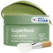 PLANTIFIQUE Clay Mask with Avocado & Superfoods - Korean Face Masks Skincare Products - Dermatologically Tested - Masque Visage Beauté - Gift Idea, 110g / 3.88 fl oz 🍁 All In One Marketplace Canada
