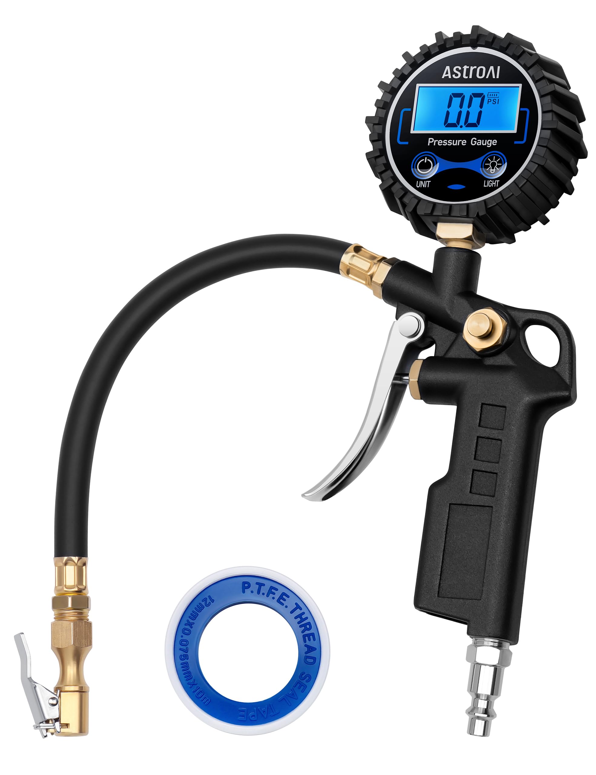 AstroAI Digital Tire Inflator with Pressure Gauge 250 PSI, Heavy Duty Air Compressor Accessory with Precision Air Chuck, Backlit LCD, 4 Unit Settings, Compatible with Car, Truck, SUV & Motorcycle 🍁 All In One Marketplace Canada