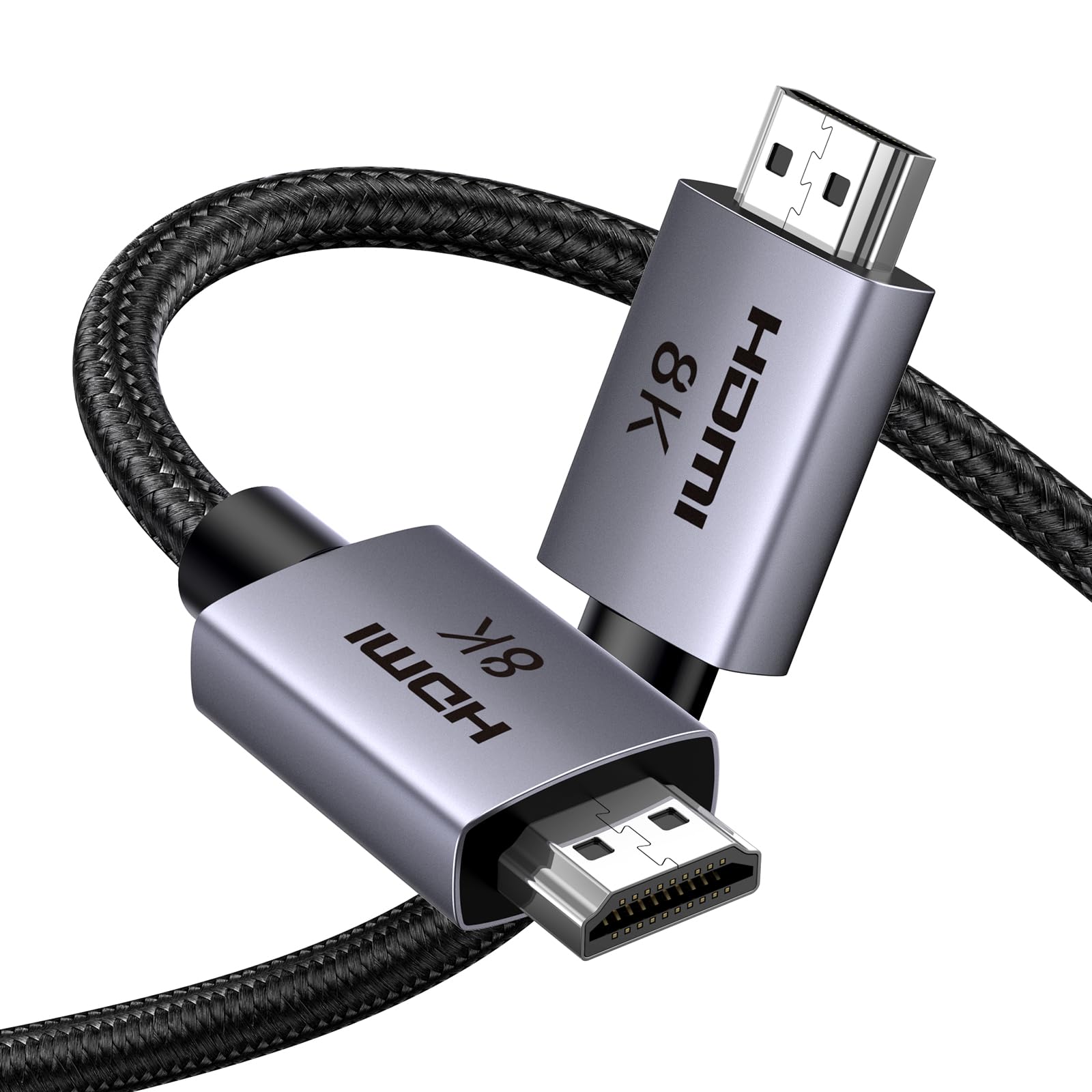 UGREEN 10K 8K HDMI 2.1 Cable 48Gbps 6.6FT, Certified 8K@60Hz 4K@120Hz 144Hz High Speed Gaming Cable Braided Cord, eARC HDCP 2.3 Dynamic HDR Compatible for HDTV/PS5/Xbox/SoundBar/RTX3090/Blu-ray 🍁 All In One Marketplace Canada