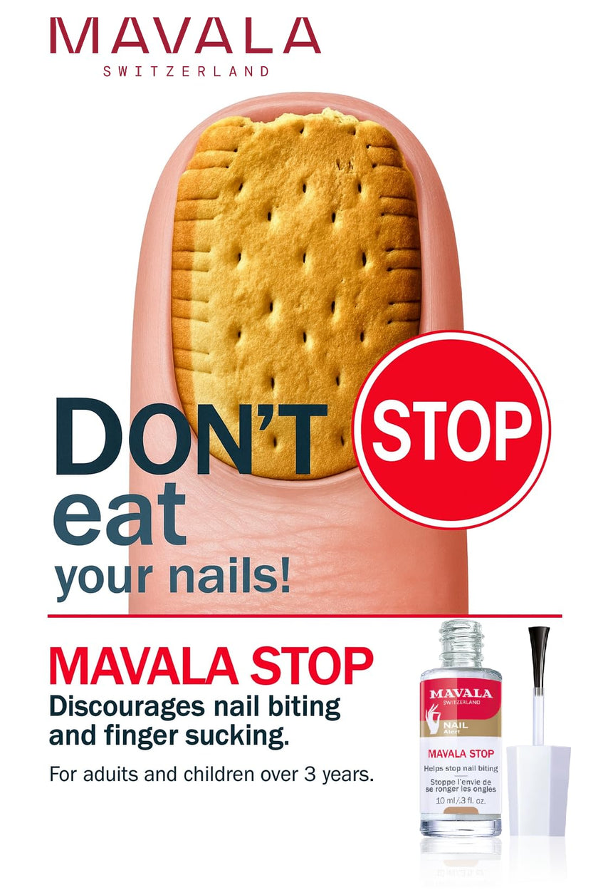 Mavala Stop Nail Biting Polish, No more putting Fingers in your Mouth, for Adults and Children, Invisible, Safe, and Bitter, 100% Made in Switzerland, Natural Ingredients, Cruetly Free, Vegan, 10 ml 🍁 All In One Marketplace Canada
