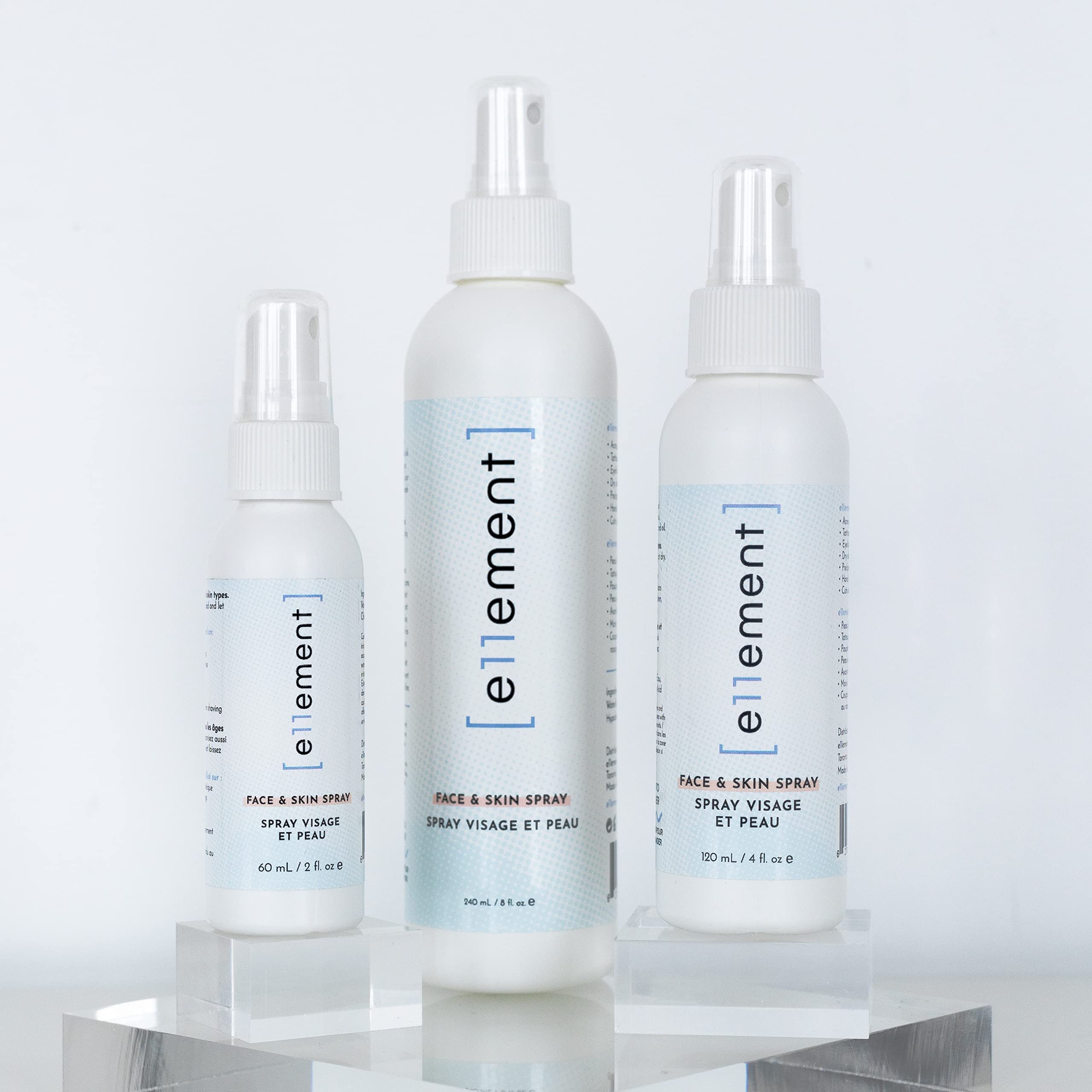 e11ement - Hypochlorous Acid All Natural Face and Skin Spray - Safe for All Skin Types - Acne Prone Skin - Dry Face, Skin, Scalp - Piercings & Tattoos Aftercare - Natural Saline Toner - Eye Lash Cleanser - Facial Cleanser - Soothes and Repairs Skin (Featu