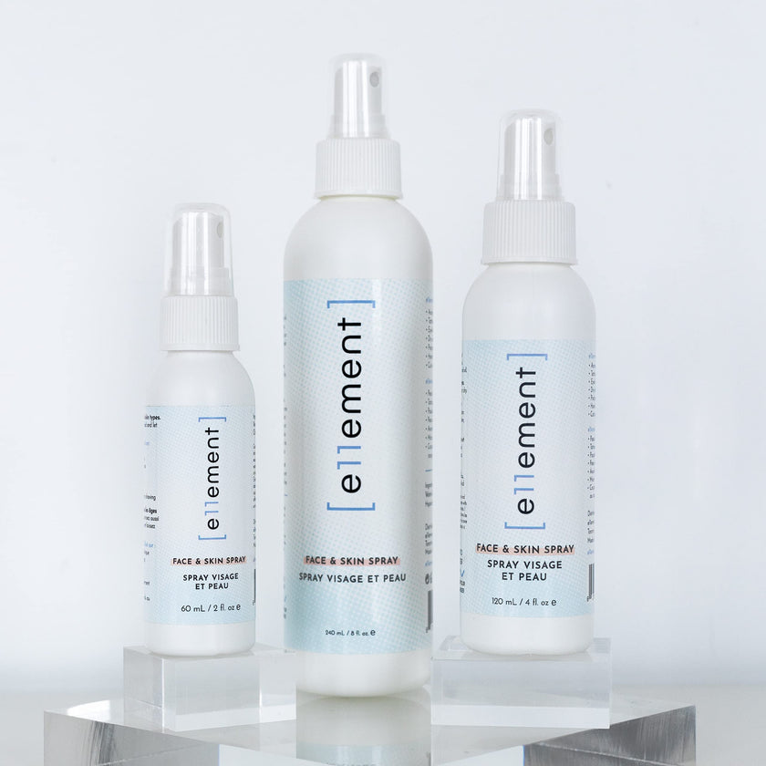 e11ement - Hypochlorous Acid All Natural Face and Skin Spray - Safe for All Skin Types - Acne Prone Skin - Dry Face, Skin, Scalp - Piercings & Tattoos Aftercare - Natural Saline Toner - Eye Lash Cleanser - Facial Cleanser - Soothes and Repairs Skin (Featu