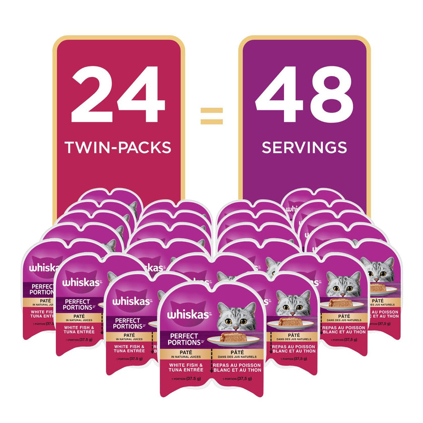 Whiskas Perfect Portions Kitten Wet Cat Food, Whitefish Flavour, 75g 🍁 All In One Marketplace Canada