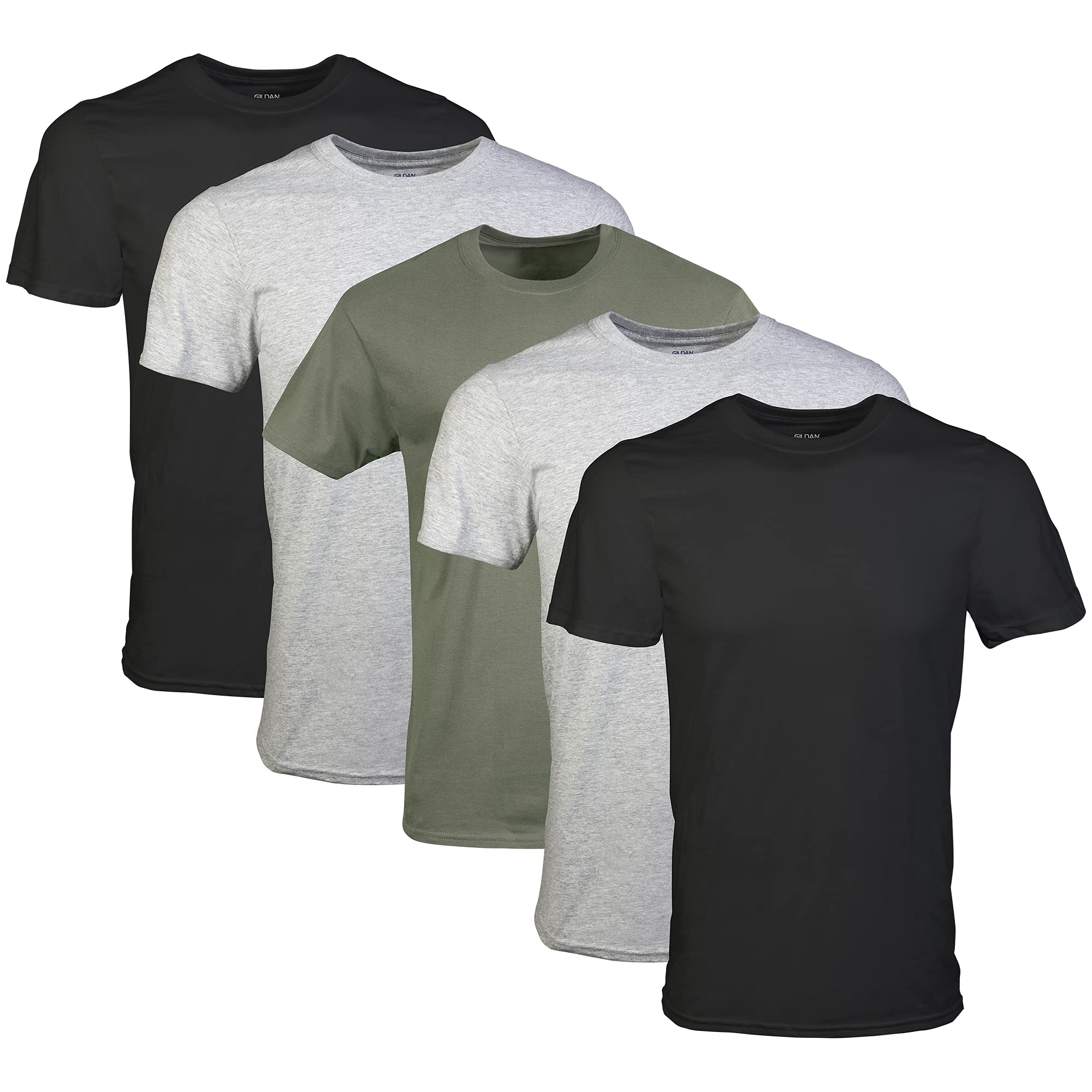 Gildan, Black/Sport Grey/Military Green (5-Pack), XL 🍁 All In One Marketplace Canada