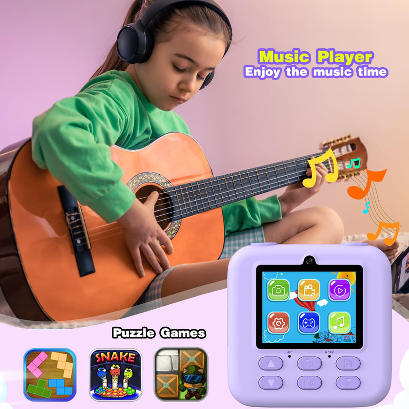 masterbee Kid Camera Instant Print Photo, Birthday Gifts for Girls and Boys, Kids Digital Camera Toys, 1080P HD Video, 3 4 5 6 7 8 9 10 11 12 Year Old Boy Gifts/Girl Gifts 🍁 All In One Marketplace Canada