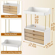 StorBin 3 Large Drawers Makeup Organizer - 5 Tier Bathroom Counter Organizers and Storage, Versatile Perfume Vanity Organizer, Ideal for Cosmetic, Large Skincare, Face Mask, Office Supplies, Amber 🍁 All In One Marketplace Canada