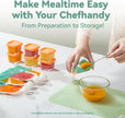Chefhandy Baby Food Maker with Stainless Steel Steam Basket, 5-in-1 Baby Food Processor, Steamer & Blender, Auto Cooking, Pureeing, Reheating & Steam Cleaning, BPA-Free, 6 Reusable Pouches, Green 🍁 All In One Marketplace Canada