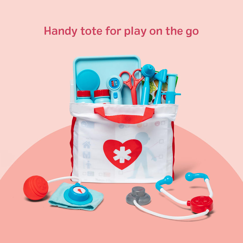 Melissa & Doug Get Well Doctor Kit, 25-Piece Toddler Doctor Play Set, Realistic Pretend Play Toys & Accessories, Preschool Toys for Girls & Boys Ages 3+ 🍁 All In One Marketplace Canada