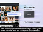 SAMSUNG T7 1TB, Portable SSD, Grey, up to 1050MB/s, USB 3.2 Gen2, Gaming, Students & Professionals, External Solid State Drive (MU-PC1T0T/AM) [Canada Version] 🍁 All In One Marketplace Canada