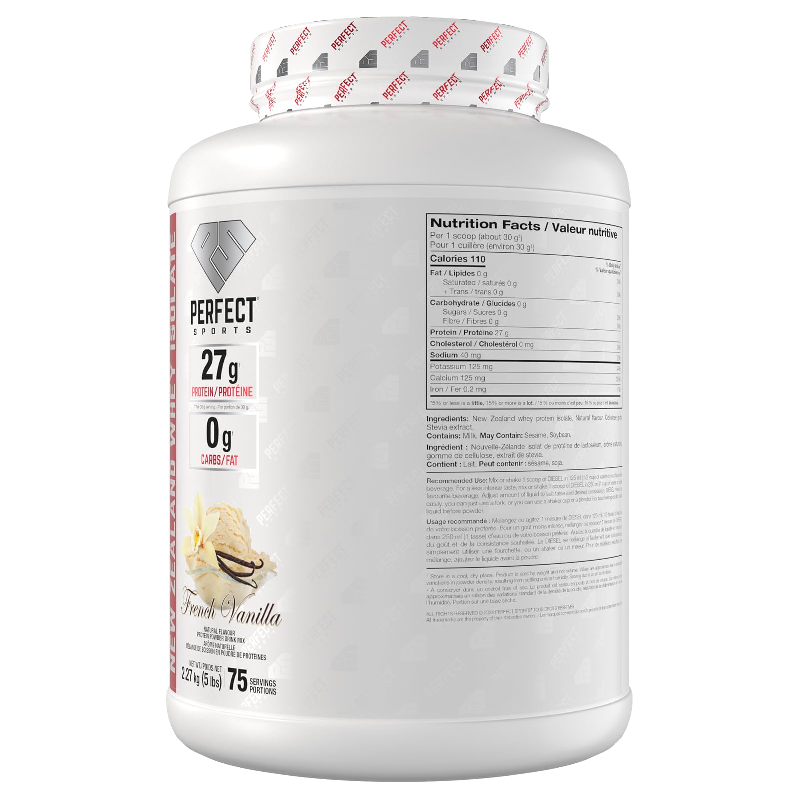 DIESEL 100% New Zealand Whey Isolate, Grass-Fed & Pasture Raised - French Vanilla 5lb 🍁 All In One Marketplace Canada
