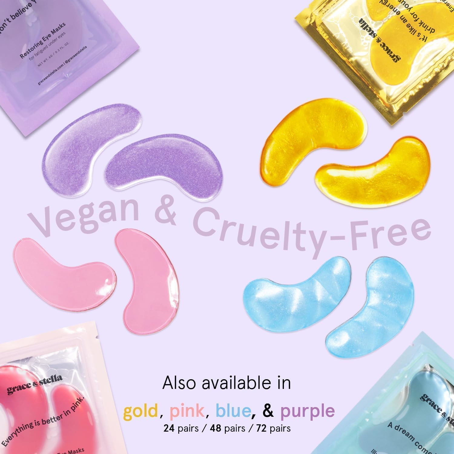 grace & stella Under Eye Masks With Retinol - Revitalizing Under Eye Patches for The Wrinkles & Dark Circles - Gel Eye Mask - Gifts for Mom, Teen Girl Gifts - Vegan, Cruelty-Free (24 Pairs) 🍁 All In One Marketplace Canada