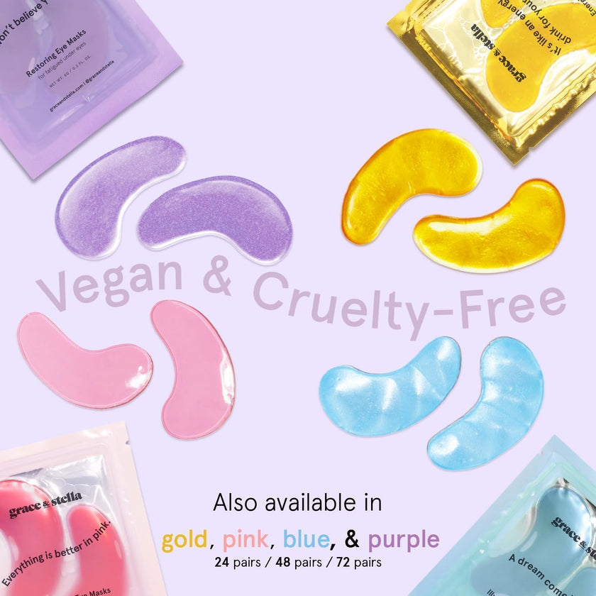 grace & stella Under Eye Masks With Retinol - Revitalizing Under Eye Patches for The Wrinkles & Dark Circles - Gel Eye Mask - Gifts for Mom, Teen Girl Gifts - Vegan, Cruelty-Free (24 Pairs) 🍁 All In One Marketplace Canada