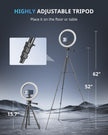 UBeesize 12 inch Ring Light with Stand, Selfie Ring Light with 50