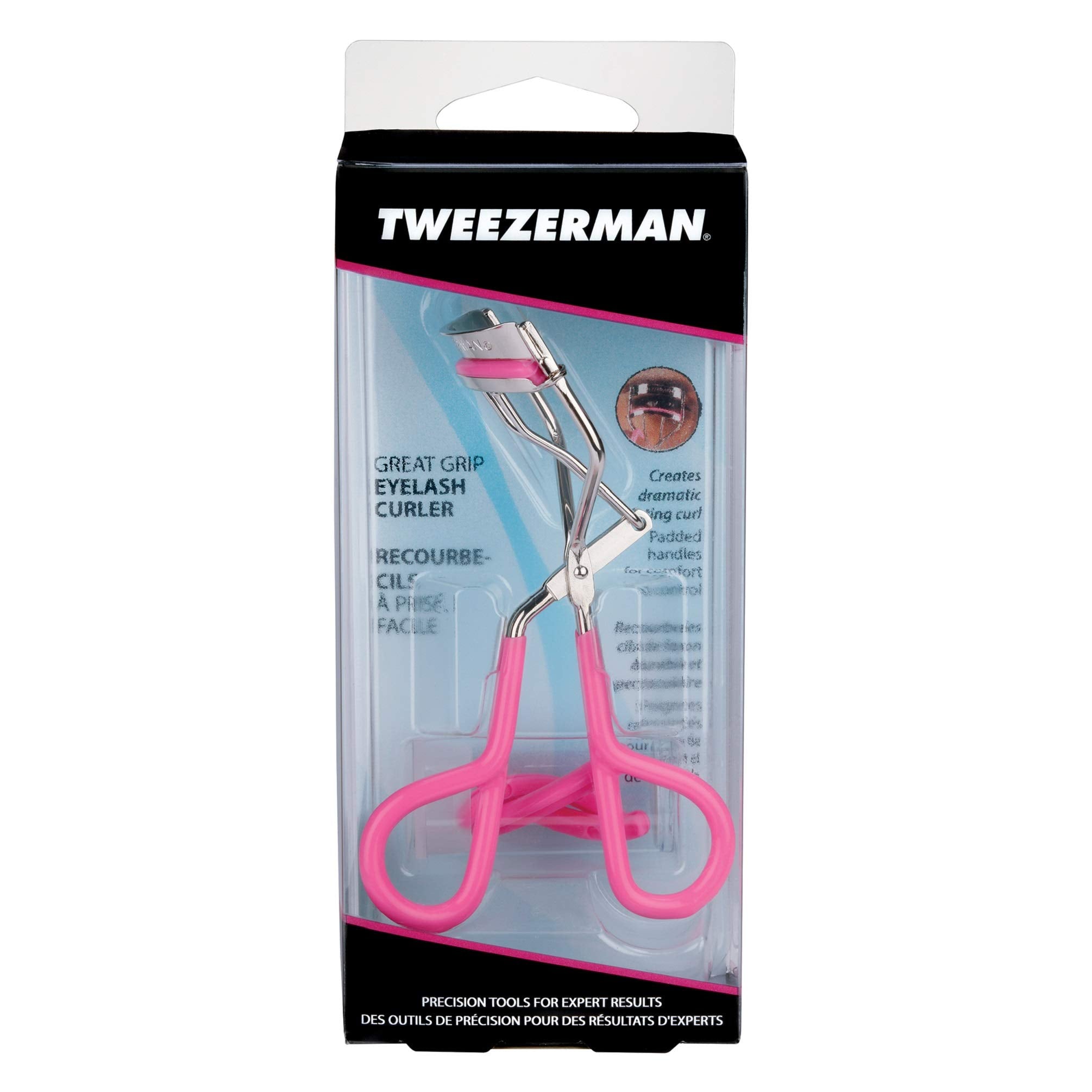 TWEEZERMAN Neon Great Grip Eyelash Curler, Pink, 0.3 Ounce 🍁 All In One Marketplace Canada