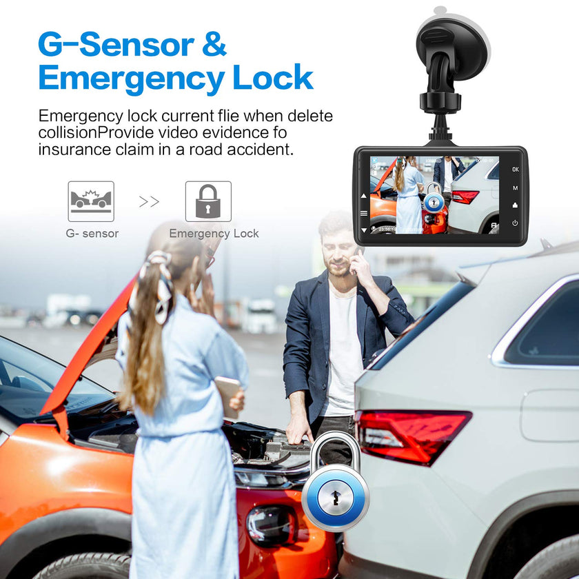 Dash Cam Front with 32G SD Card, BOOGIIO 1080P FHD Car Driving Recorder 3'' IPS Screen 170°Wide Angle Dashboard Camera Aluminum Alloy Case, WDR G-Sensor Parking Monitor Loop Recording Motion Detection 🍁 All In One Marketplace Canada