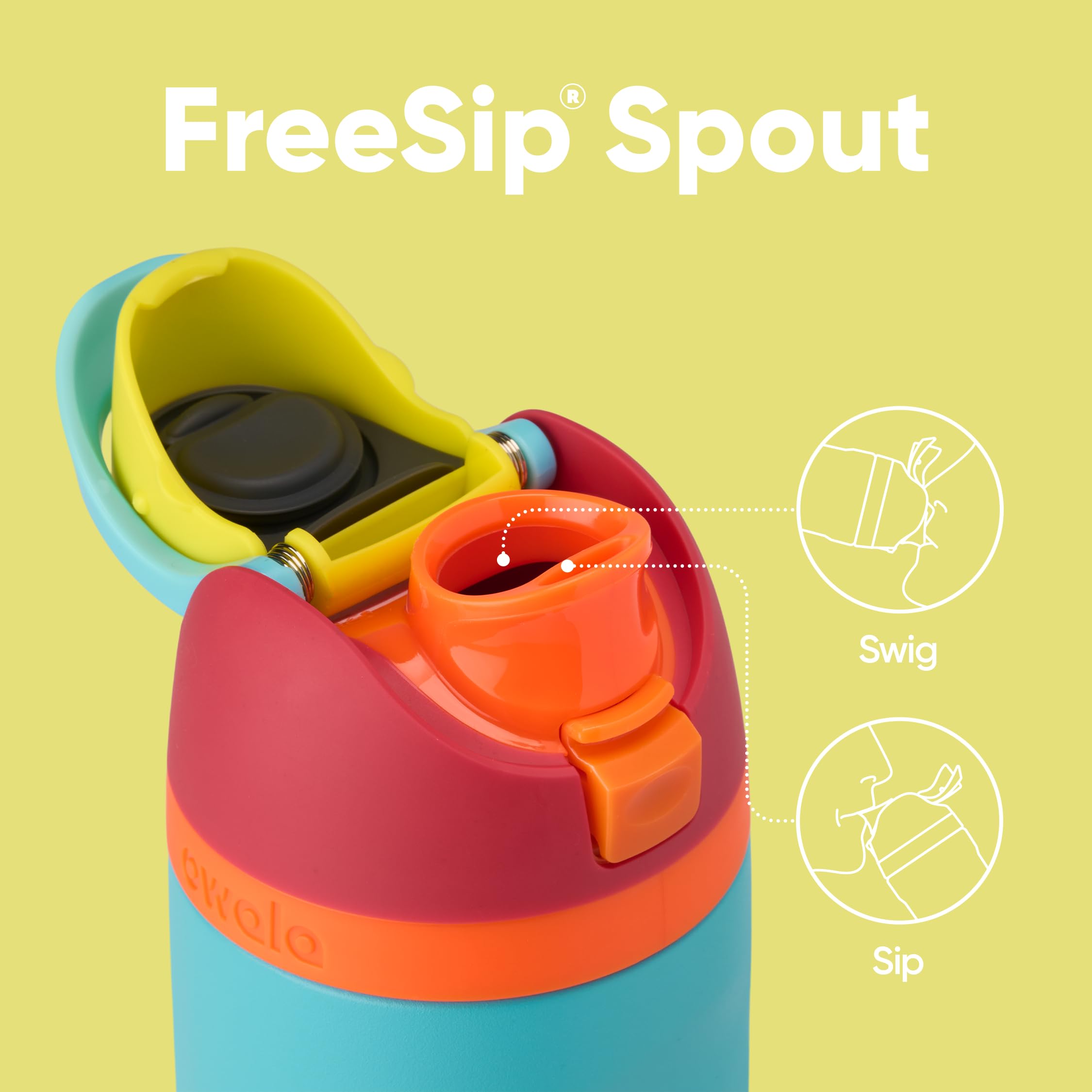 Owala FreeSip Insulated Stainless Steel Water Bottle with Straw for Sports and Travel, BPA-Free, 24-oz, Red/Aqua (Summer Sweetness) 🍁 All In One Marketplace Canada