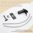 Fransiton Black Bathroom Faucet Bathroom taps 1 or 3 Hole Bathroom Sink Faucet Single Handle washroom Waterfall Faucet with Deck and Pop-up Drain 🍁 All In One Marketplace Canada