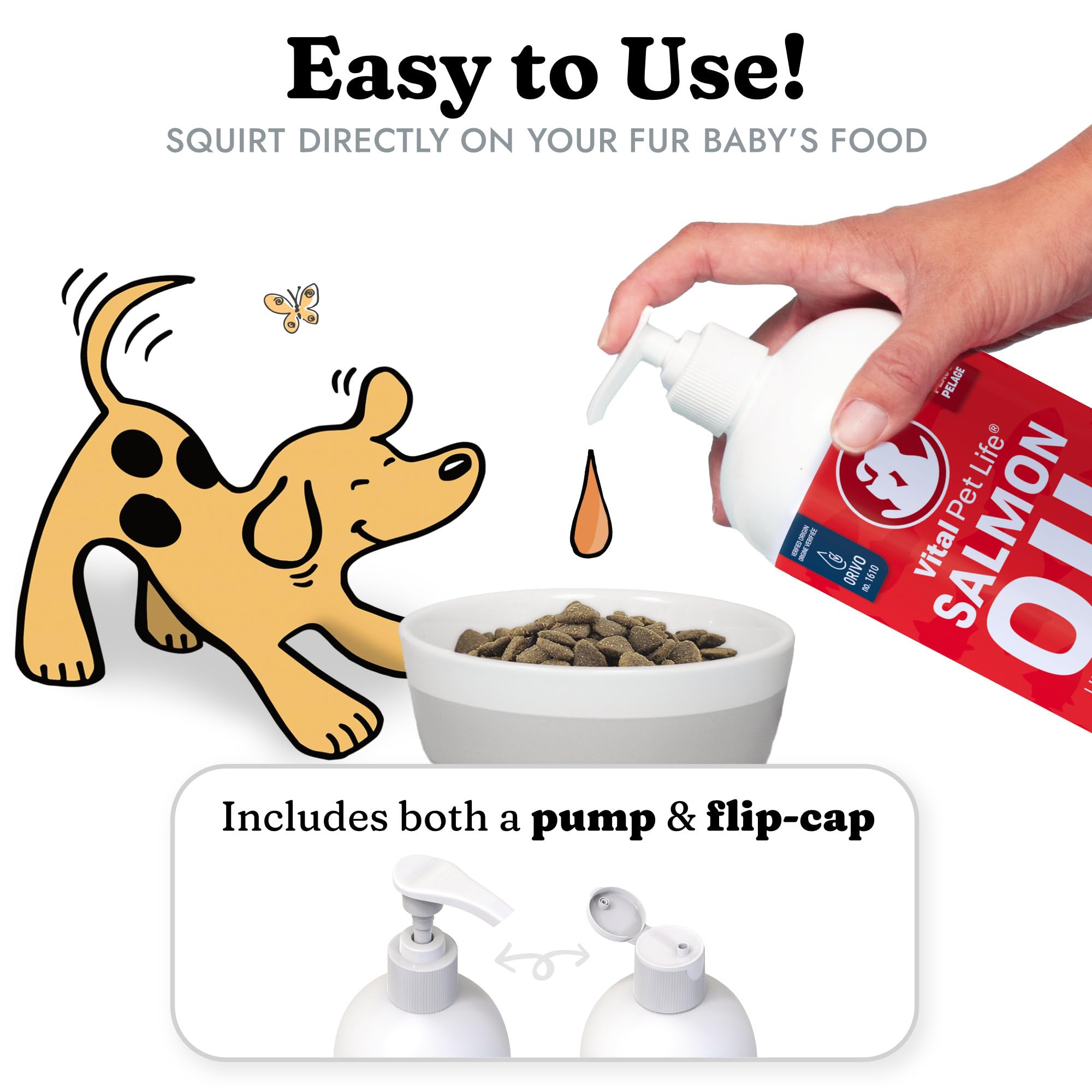 Salmon Oil for Dogs 946 mL - Healthy Skin & Coat, Fish Oil, Omega 3 EPA DHA, Liquid Food Supplement for Pets, All Natural, Supports Joint & Bone Health, Natural Allergy & Inflammation Defense 🍁 All In One Marketplace Canada