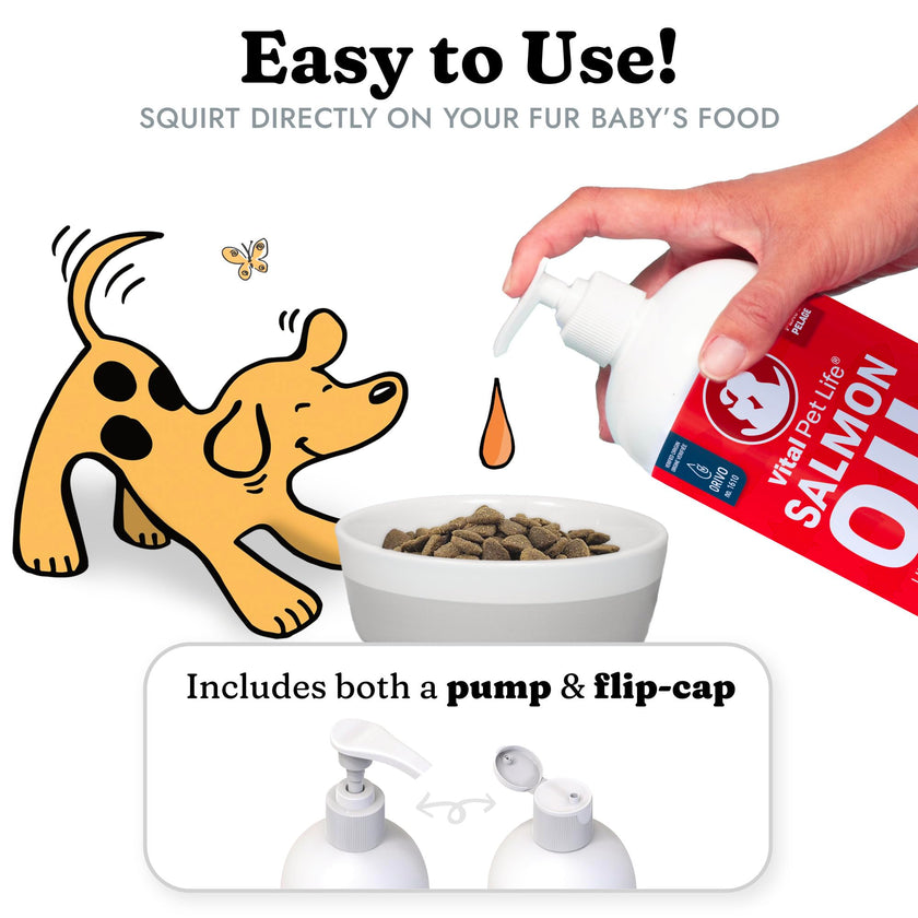 Salmon Oil for Dogs 946 mL - Healthy Skin & Coat, Fish Oil, Omega 3 EPA DHA, Liquid Food Supplement for Pets, All Natural, Supports Joint & Bone Health, Natural Allergy & Inflammation Defense 🍁 All In One Marketplace Canada