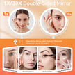 Auxmir 30X/1X Magnifying Mirror with Light, Double-Sided Makeup Mirror with Storage Base&Touch Control, Rechargeable Vanity Mirror with 360°Rotation for Dressing Table Bathroom Bedroom Travel 🍁 All In One Marketplace Canada