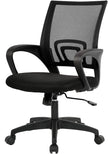 BestOffice | Ergonomic Office Chair | Mid-Back Swivel Desk Chair | Breathable Backrest & Lumbar Support | Adjustable Height | Sponge Seat | Rolling Wheels | Dark Black | for Adults & Women 🍁 All In One Marketplace Canada