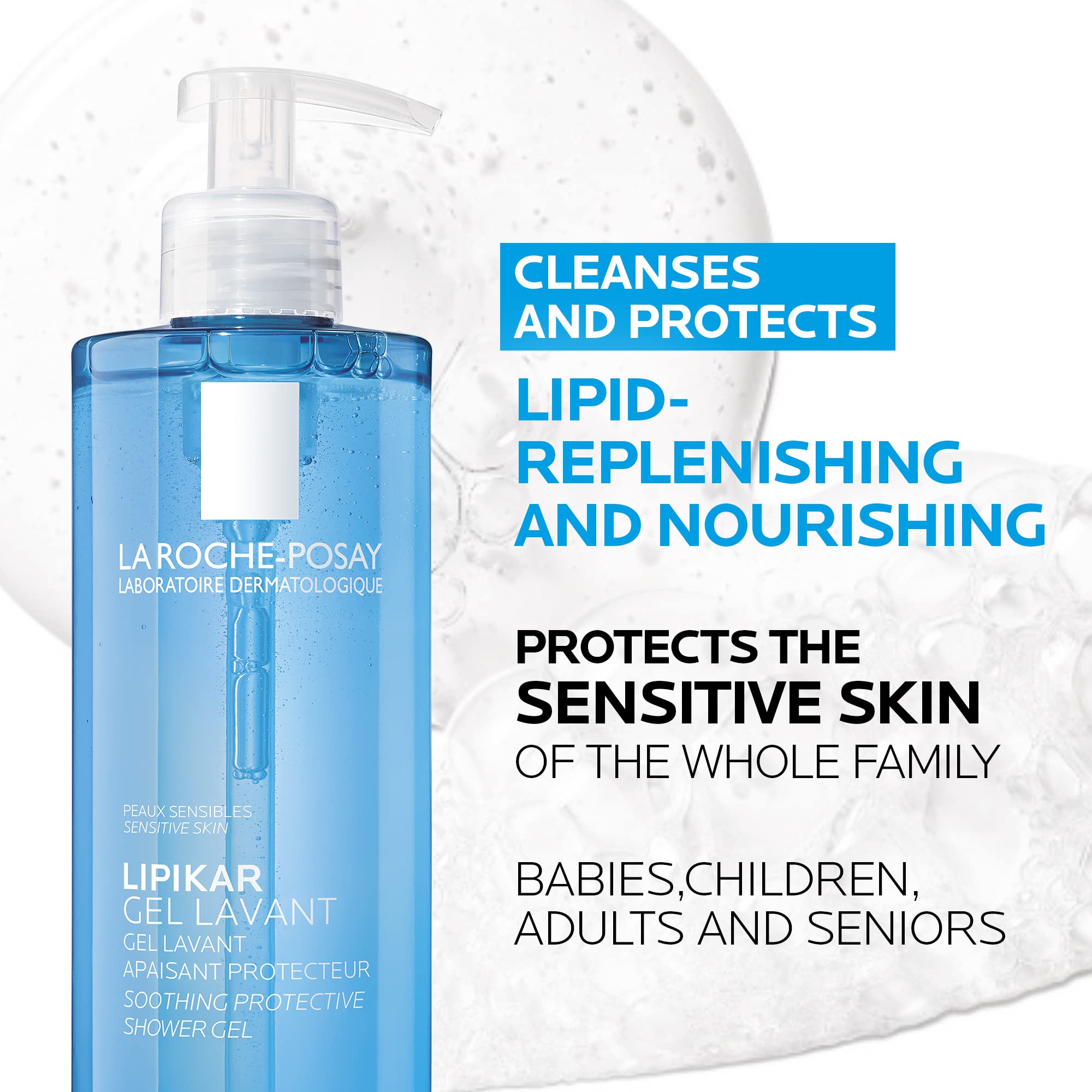 La Roche-Posay Body Wash, Lipikar Cleansing & Moisturizing Gel Body Wash with Shea Butter & Niacinamide for Dry & Sensitive Skin, Soap Free, Paraben Free, 400mL 🍁 All In One Marketplace Canada