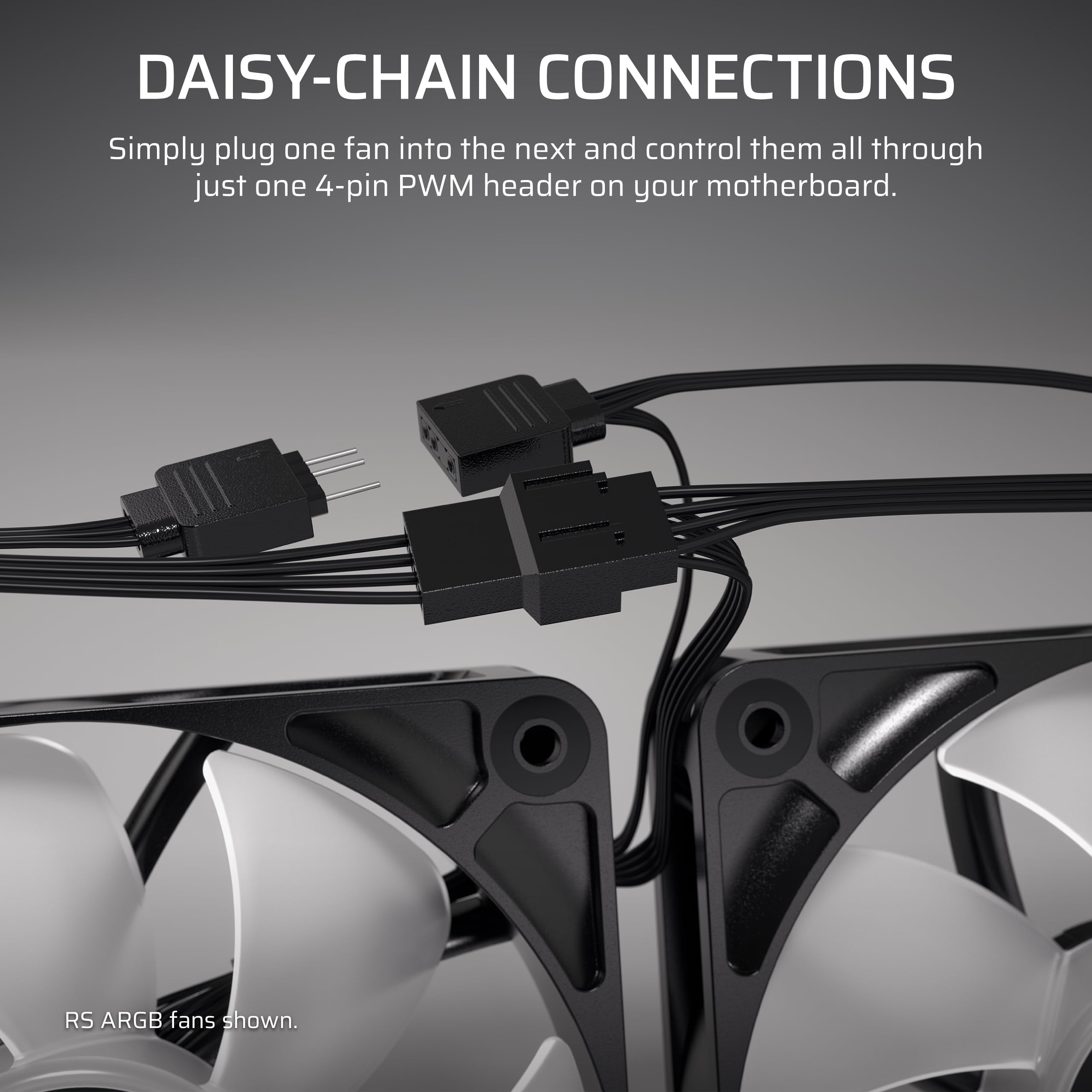 CORSAIR RS120 120mm PWM Fans – Daisy-Chain Connection – Low-Noise – Magnetic Dome Bearing – Triple Pack – Black 🍁 All In One Marketplace Canada