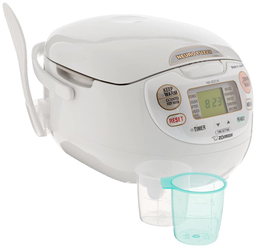 Zojirushi NS-ZCC10 5.5-Cup Neuro Fuzzy Rice Cooker And Warmer In Premium White 🍁 All In One Marketplace Canada