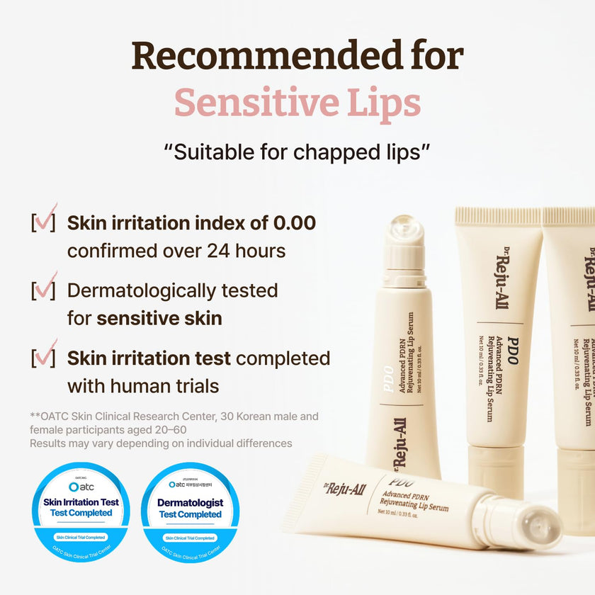 Dr. Reju-All Advanced PDRN Rejuvenating Lip Serum - Hydrating Lip Balm with Lipozip PDRN for Glowy, Dewy Lips - Gentle Exfoliating & Smoothing Lip Moisturizer - Hibiscus & Lactic Acid - 10ml 🍁 All In One Marketplace Canada