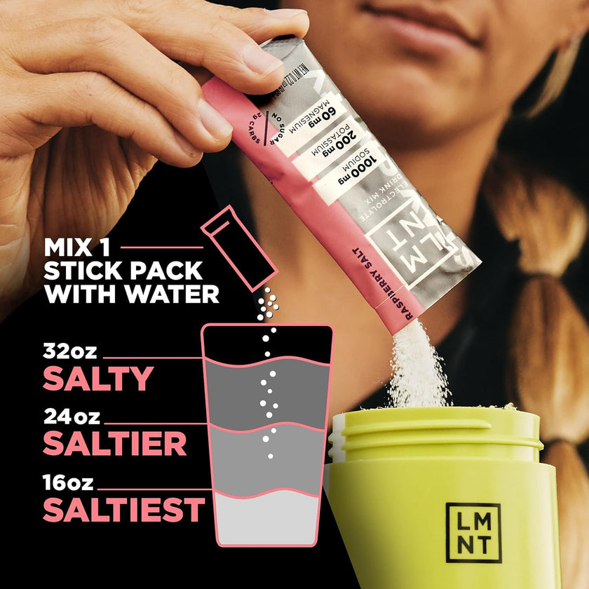LMNT Keto Electrolyte Powder Packets | Paleo Hydration Powder | No Sugar, No Artificial Ingredients | Raspberry Salt | 30 Stick Packs 🍁 All In One Marketplace Canada