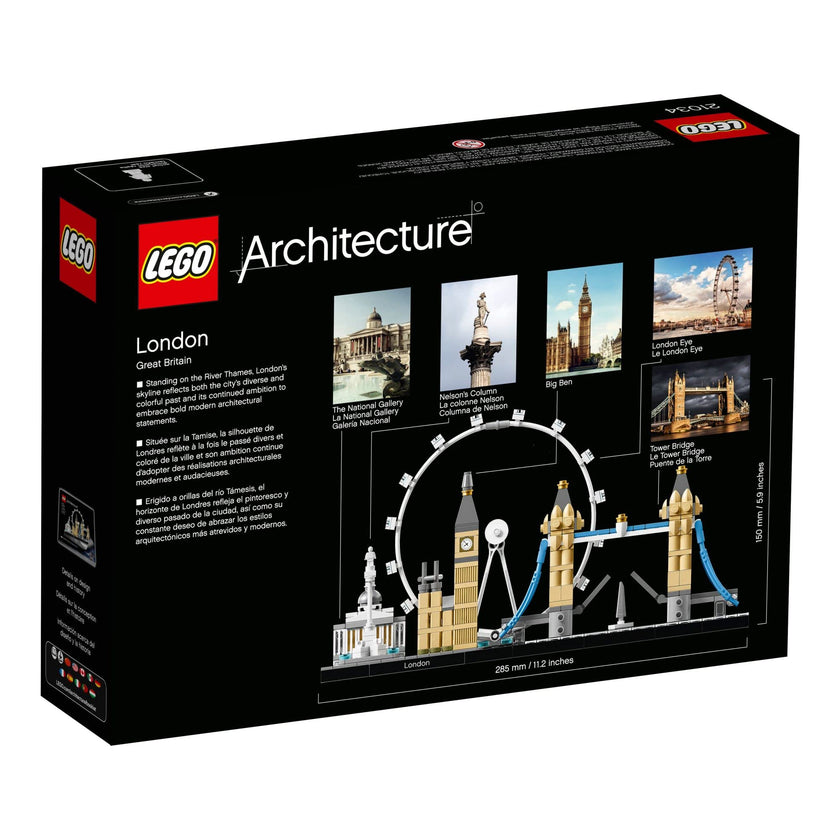 LEGO Architecture London Skyline 21034 Collectible Model Building Kit with London Eye, Big Ben, and Tower Bridge, Office Home Décor, Skyline Collection 🍁 All In One Marketplace Canada
