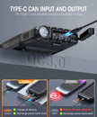 Solar Charger, Power Bank, 42800mAh Portable Charger Power Bank External Battery Pack 5V3.1A Qc 3.0 Fast Charger Built-in Super Bright Flashlight (Black) 🍁 All In One Marketplace Canada