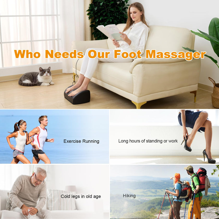 LINGTENG Foot Massager with Heat, with Massage Rollers, 3 Settings, Bi-Directional Rotation, Shiatsu Calf Massager for Calf, Foot and Sole Massage, Gift for Mum, Dad and Friends 🍁 All In One Marketplace Canada