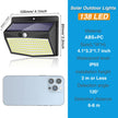 Solar Lights Outdoor, [ 8 Pack/138LED ] Solar Motion Sensor Light Outdoor with 3 Lighting Modes Wireless Waterproof Solar Wall Lights Solar Security Lights for Fence Yard Garden Deck Garage 🍁 All In One Marketplace Canada