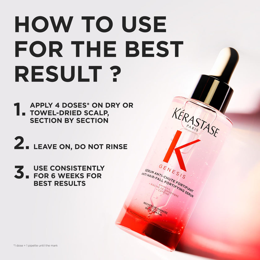 Kérastase Genesis Hair Serum, Nourishing Fortifying Leave-In, For Weakened Hair, With Ginger Root Edelweiss Flower, 90 ml 🍁 All In One Marketplace Canada