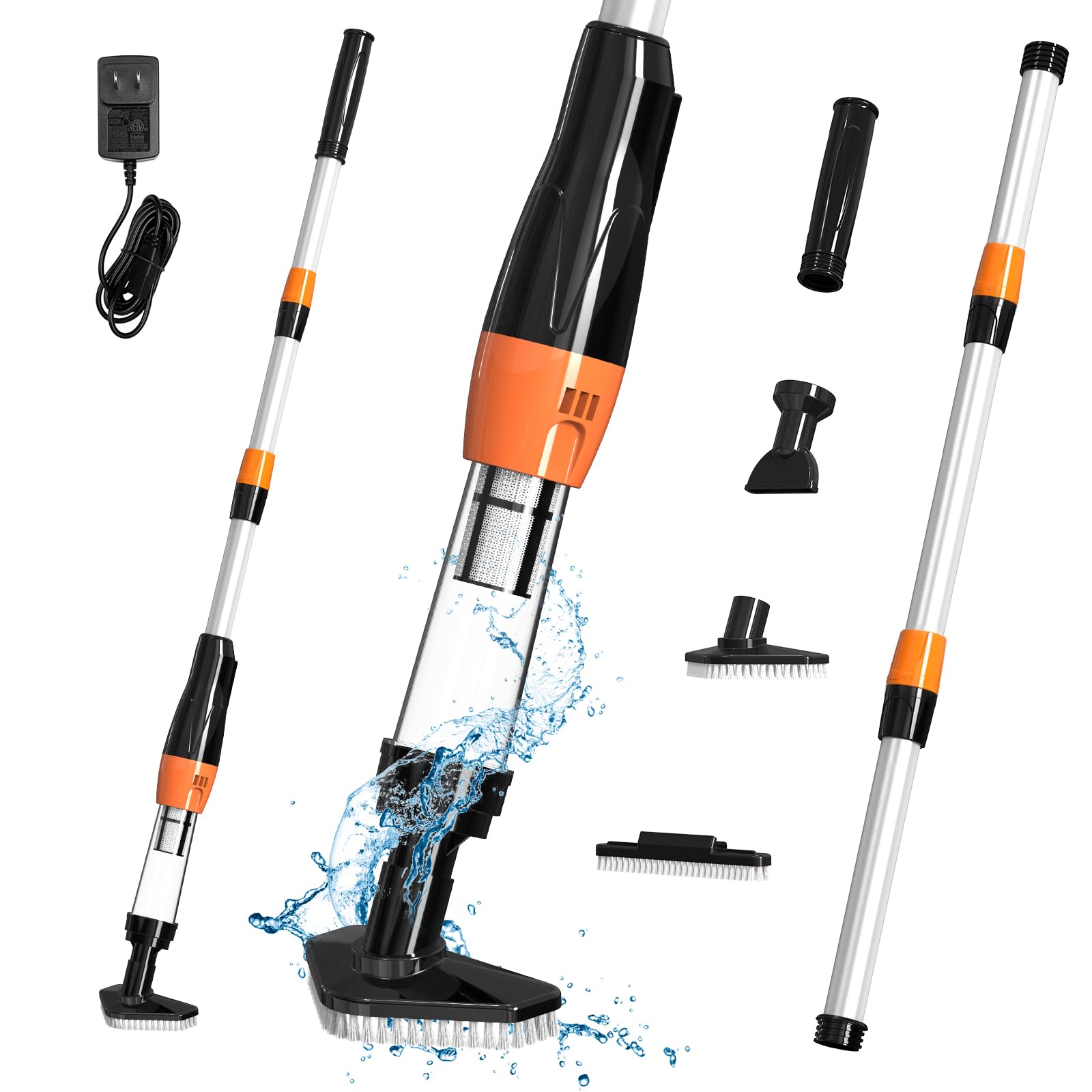 3 in 1 Cordless Rechargeable Pool Vacuum, Handheld Pool Cleaner Ideal for Spas, Hot Tubs and Small Pools for Sand and Debris 🍁 All In One Marketplace Canada