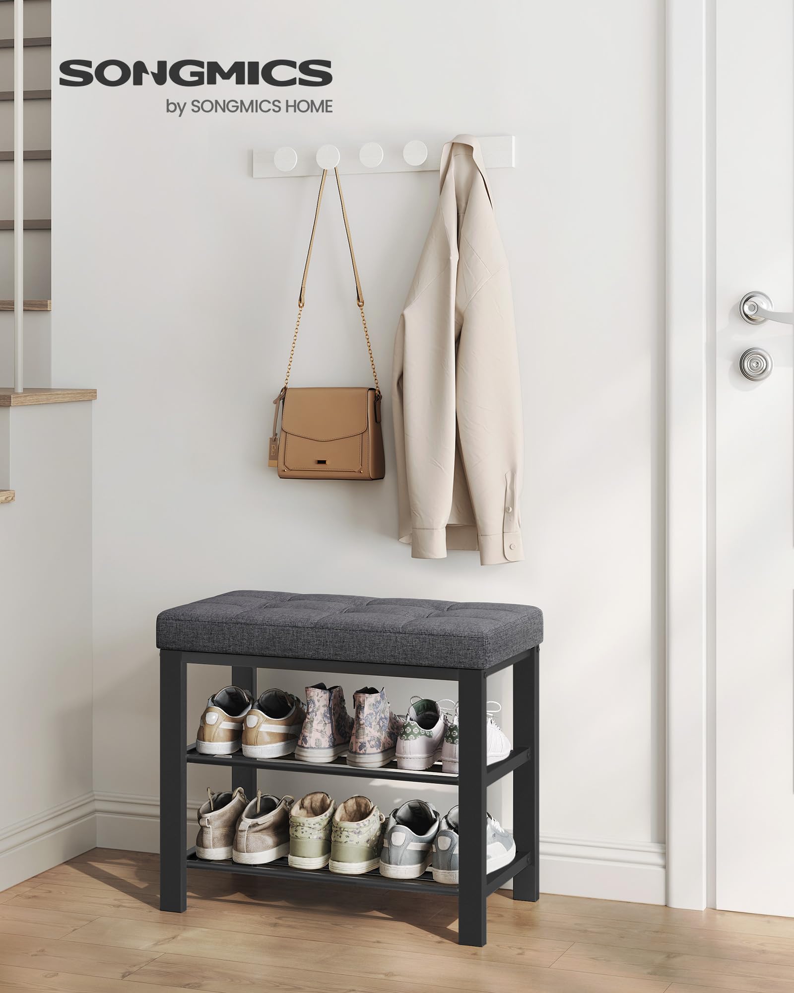 SONGMICS Shoe Storage Bench, Entryway Bench with Cushion 🍁 All In One Marketplace Canada