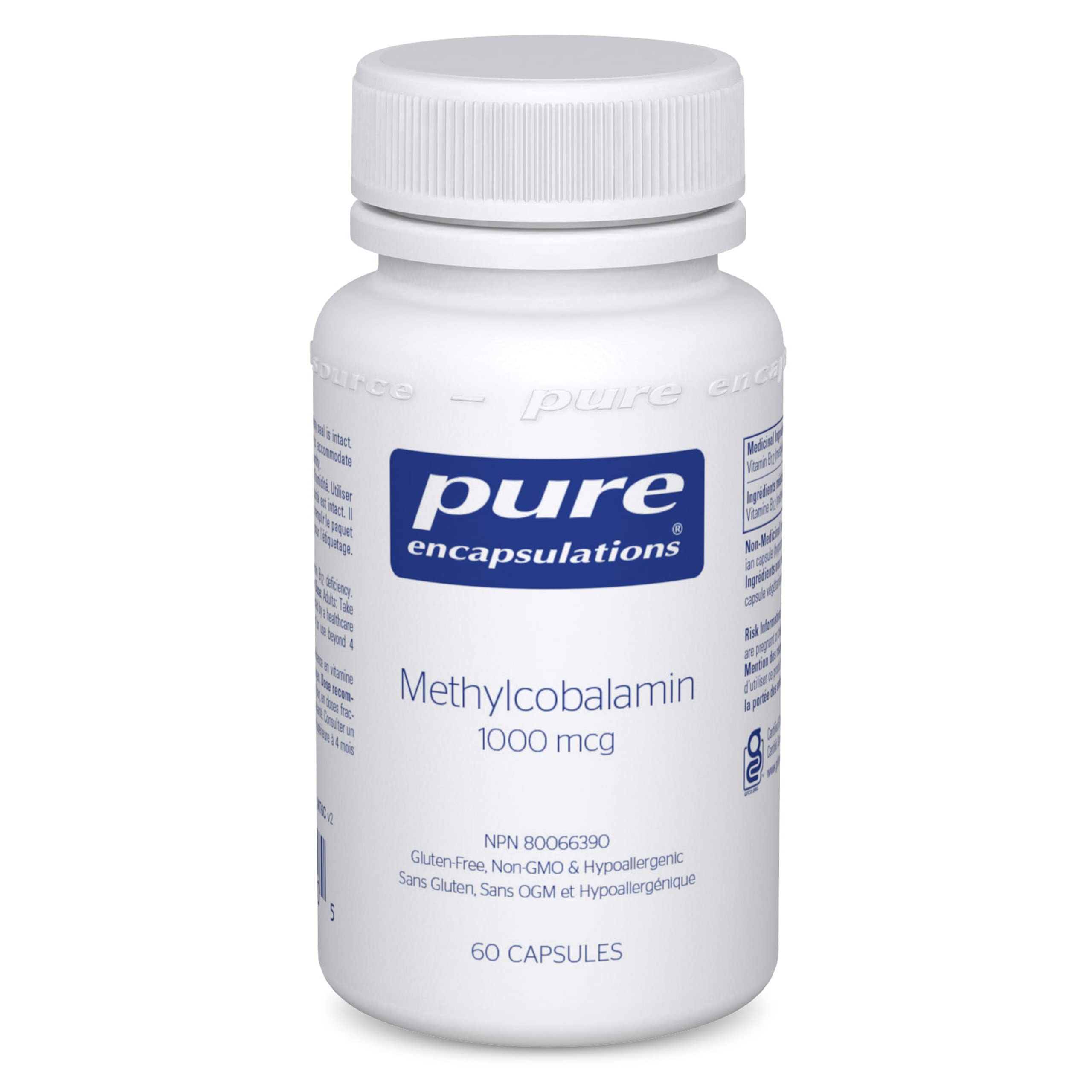 Pure Encapsulations Methylcobalamin 1,000 mcg - Vitamin B12 Supplement - Premium Vitamin B12 Capsules - 60 Capsules 🍁 All In One Marketplace Canada
