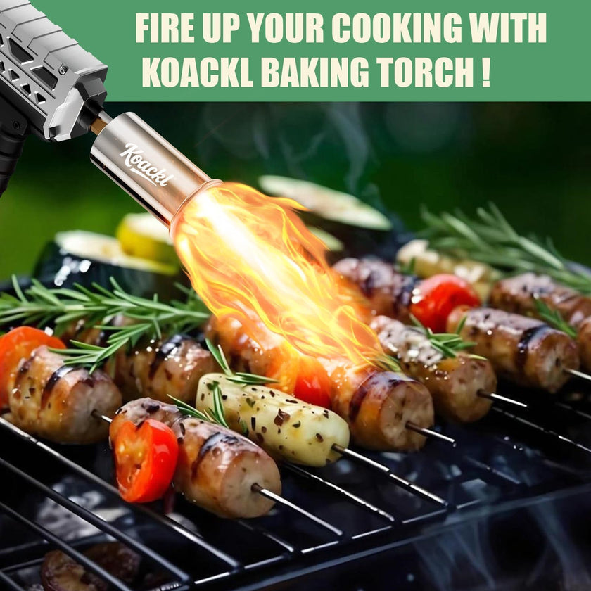 KOACKL Propane Torch Gun - Propane Torch Head with Igniter, Adjustable Flamethrower Blow Torch for BBQ, Searing Steak, Barbecue Tools, Meat Smoker, Cooking, Grill & Charcoal Starter 🍁 All In One Marketplace Canada