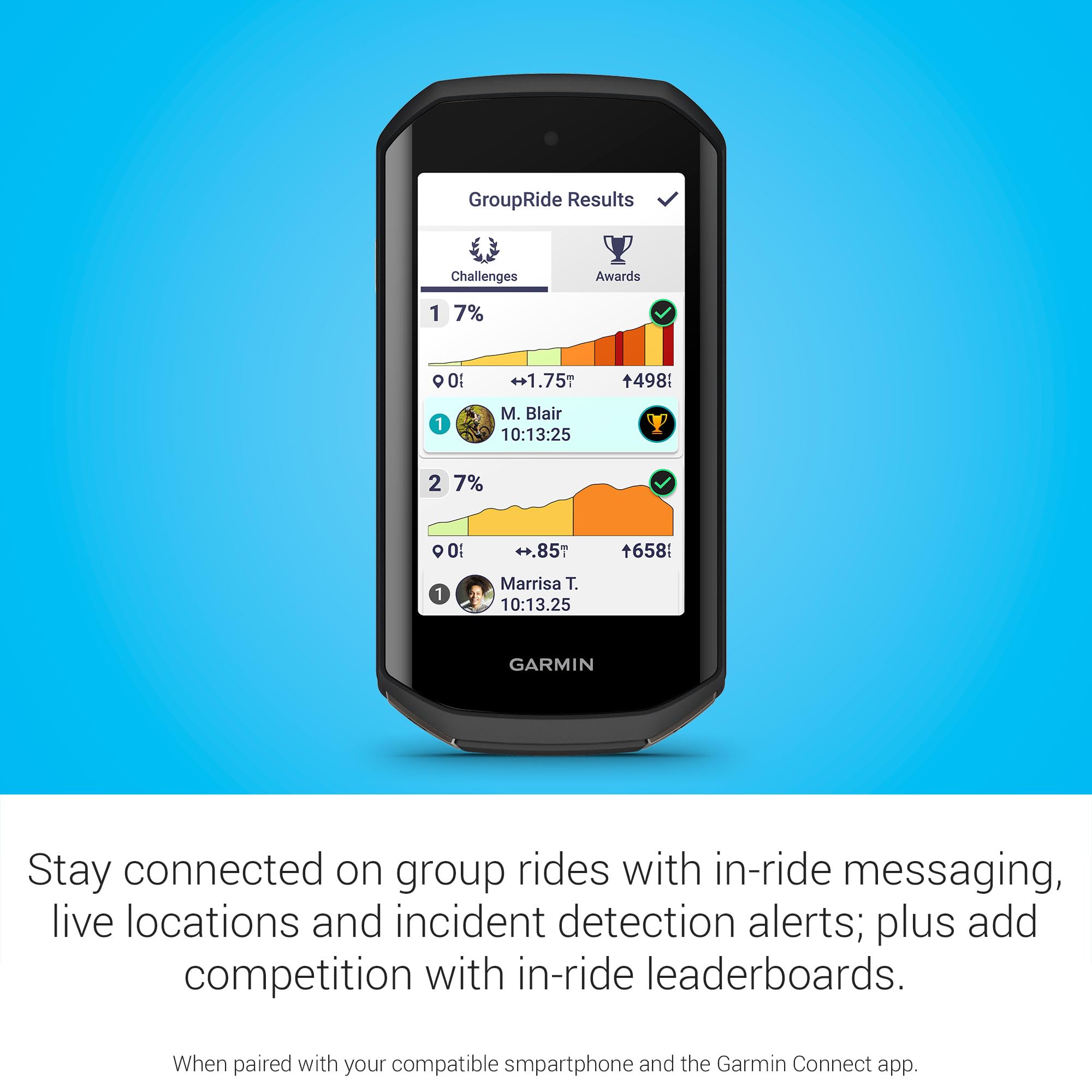 Garmin Edge 1050®, Premium Cycling Computer, Vivid Color Touchscreen Display, Built-in Speaker, Advanced Training and Group Ride Features, Road Hazard Alerts 🍁 All In One Marketplace Canada