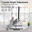 Laptop Stand for Desk, Adjustable Laptop Riser ABS+Silicone Foldable Portable Laptop Holder, Ventilated Cooling Pad Notebook Stand for 10-15.6” Laptops,Tablet-Black 🍁 All In One Marketplace Canada