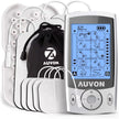 AUVON Dual Channel TENS Unit Muscle Stimulator Machine with 20 Modes, 2