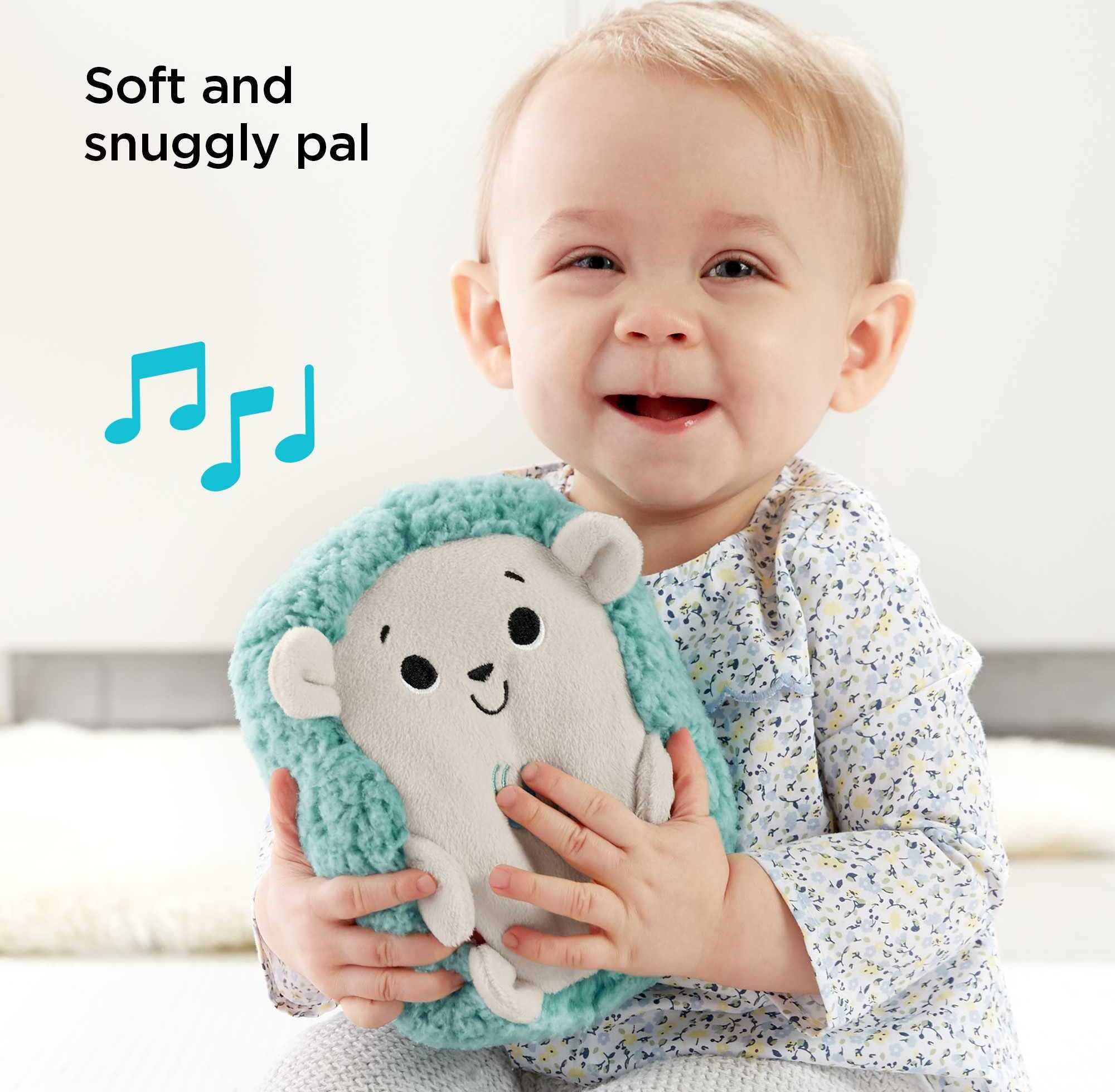 Fisher-Price Baby Musical Toy Calming Vibes Hedgehog Soother Plush Sound Machine with Vibrations for Newborns, Blue 🍁 All In One Marketplace Canada