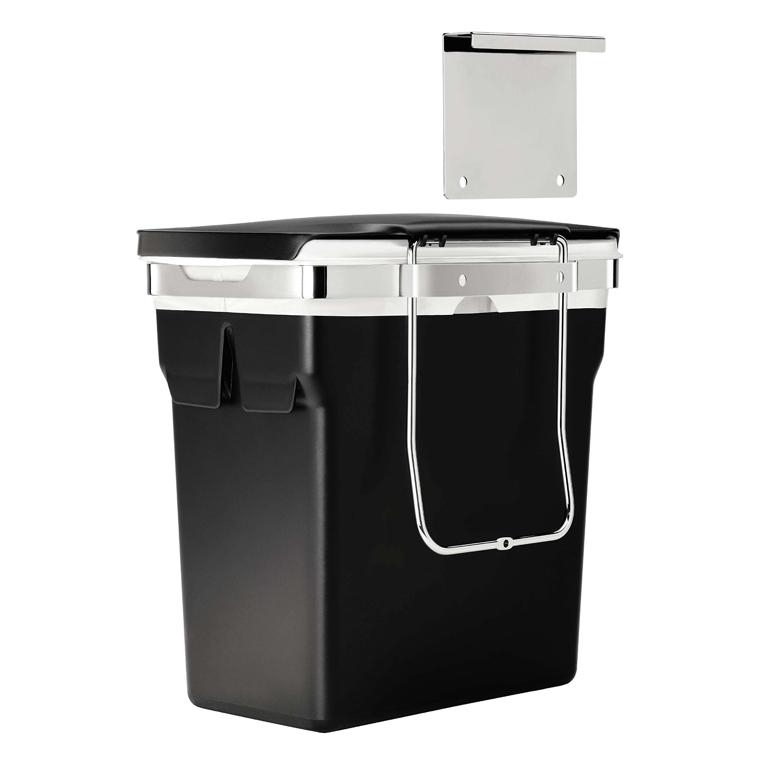 simplehuman 10 Liter / 2.6 Gallon In-Cabinet Trash Can, Heavy-Duty Steel Frame, Black 🍁 All In One Marketplace Canada