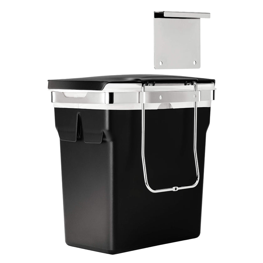simplehuman 10 Liter / 2.6 Gallon In-Cabinet Trash Can, Heavy-Duty Steel Frame, Black 🍁 All In One Marketplace Canada